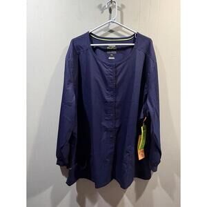 New Landau ProFlex Navy Jacket Size 5XL Modern Fit Snap Buttons